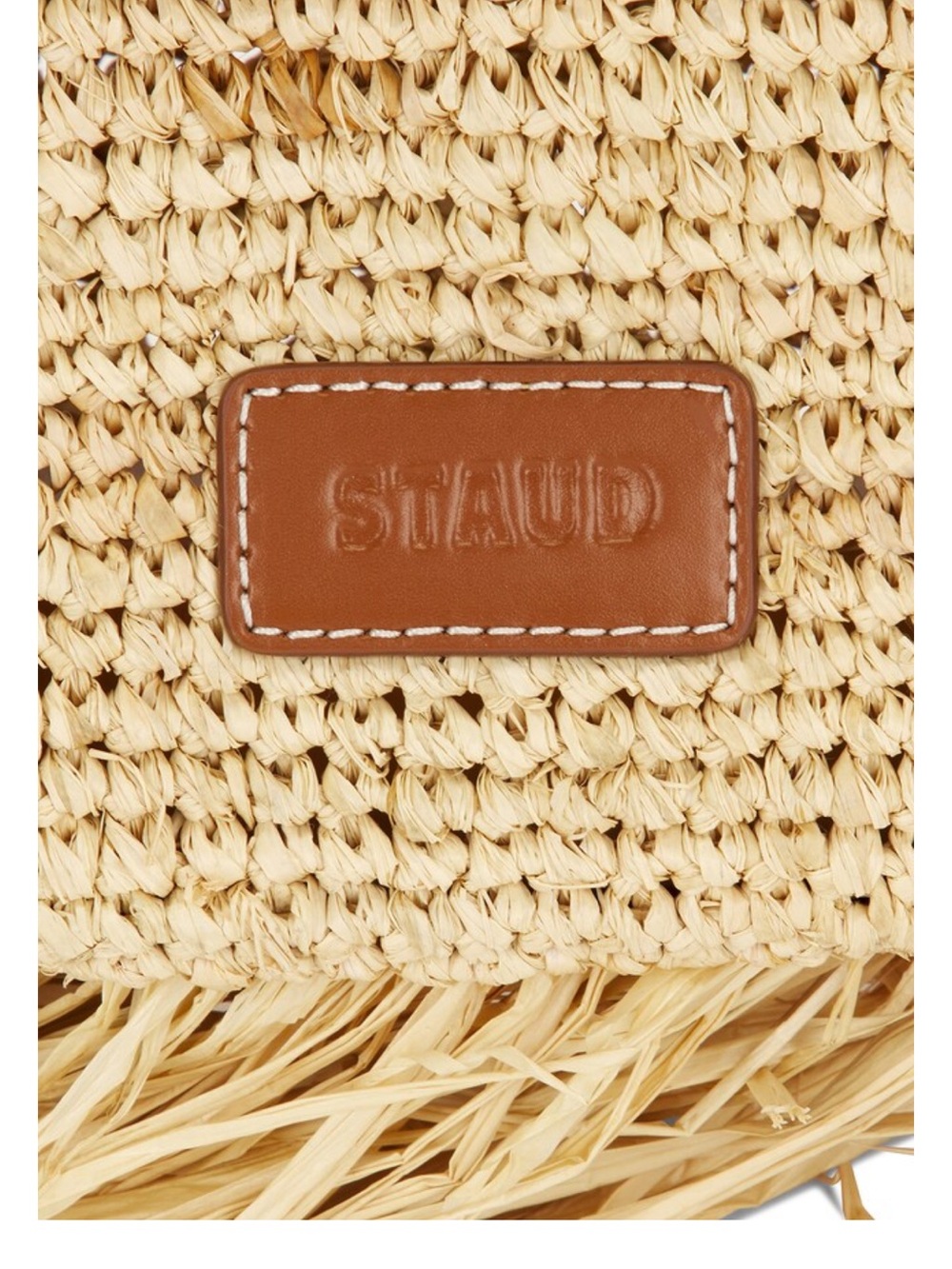 STAUD Natural Raffia Fringe Hobo Bag - Picture 6 of 7